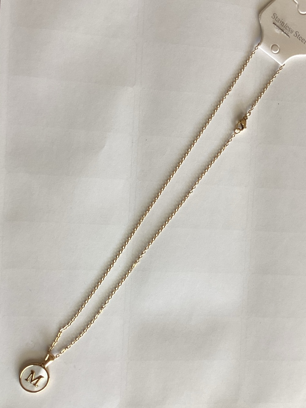 Gold‎ Initial 'M' Pendant Necklace - Women Jewelry